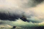 Ivan Aivazovsky Ships in a Storm painting
